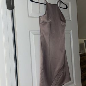 A’Gaci silk lilac asymmetrical bodycon dress